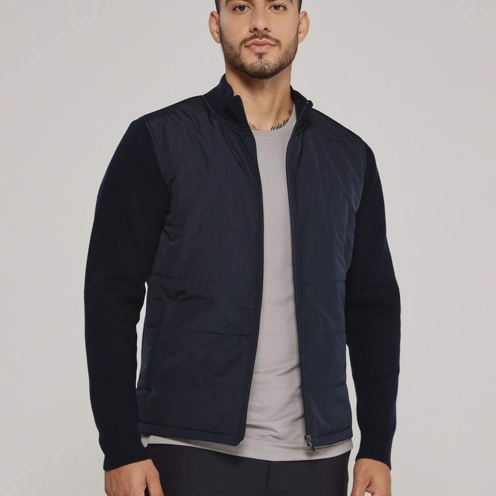7 Diamonds Men's Dark Blue Vest Jacket